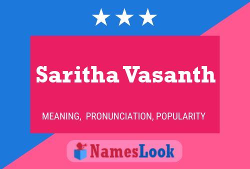 Póster del nombre Saritha Vasanth