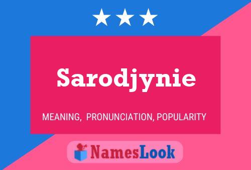 Póster del nombre Sarodjynie