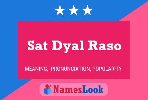 Póster del nombre Sat Dyal Raso