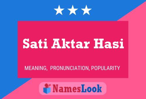 Póster del nombre Sati Aktar Hasi