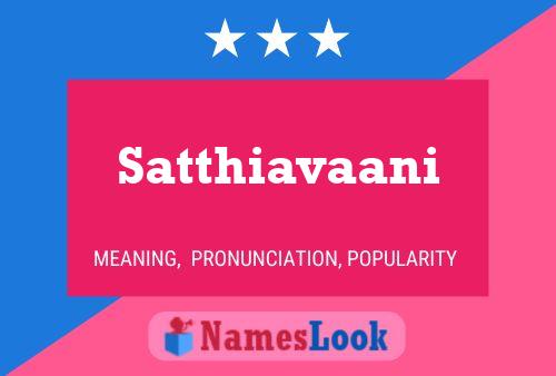 Póster del nombre Satthiavaani