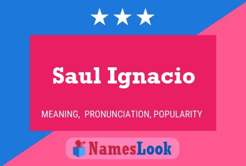 Póster del nombre Saul Ignacio