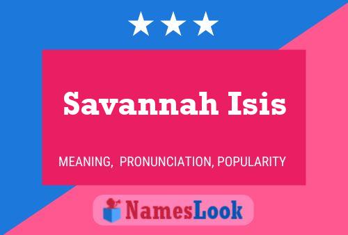 Póster del nombre Savannah Isis