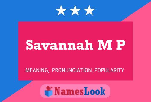 Póster del nombre Savannah M P