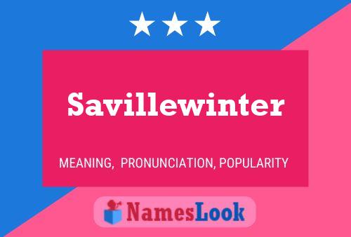 Póster del nombre Savillewinter