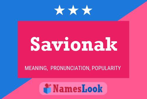 Póster del nombre Savionak