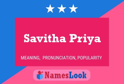 Póster del nombre Savitha Priya