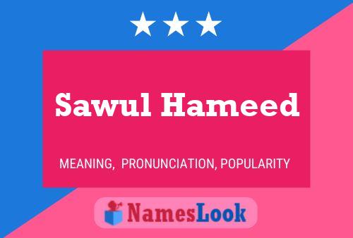 Póster del nombre Sawul Hameed