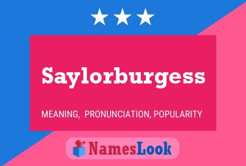 Póster del nombre Saylorburgess