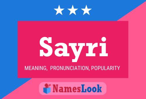 Póster del nombre Sayri