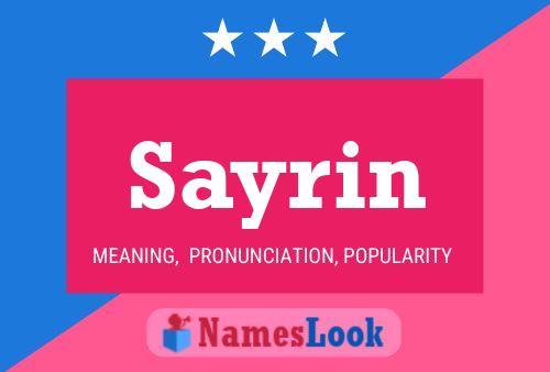 Póster del nombre Sayrin