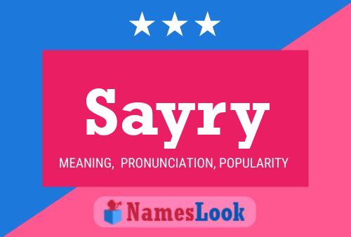 Póster del nombre Sayry