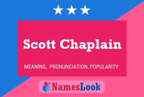 Póster del nombre Scott Chaplain