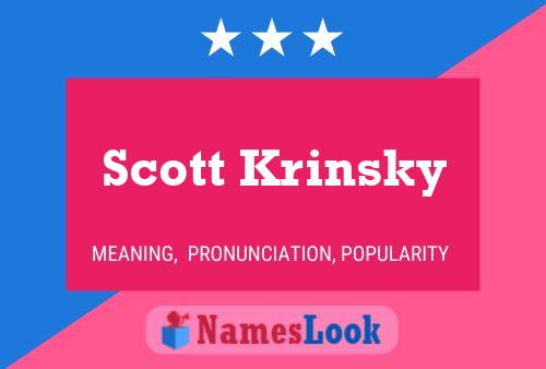 Póster del nombre Scott Krinsky