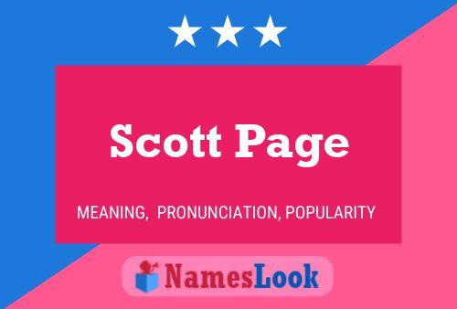 Póster del nombre Scott Page