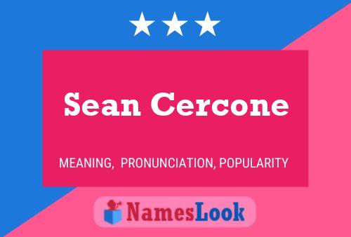 Póster del nombre Sean Cercone