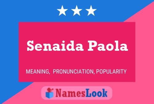 Póster del nombre Senaida Paola