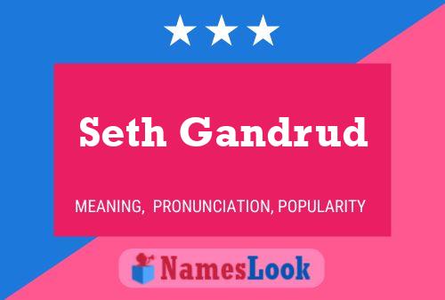 Póster del nombre Seth Gandrud