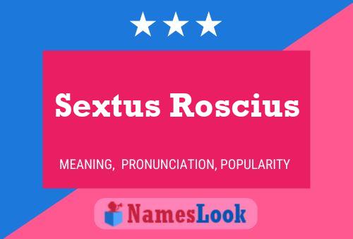 Póster del nombre Sextus Roscius