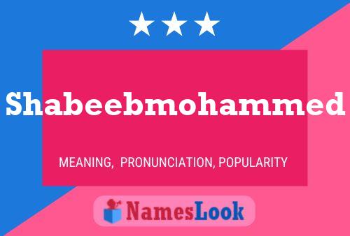 Póster del nombre Shabeebmohammed