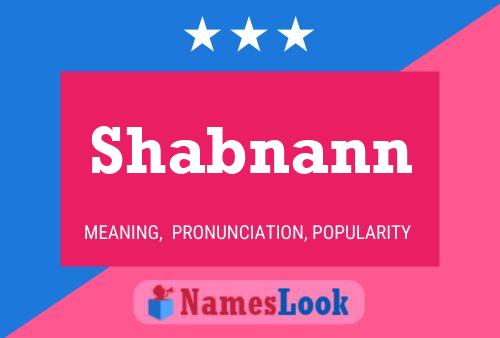 Póster del nombre Shabnann