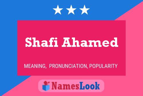 Póster del nombre Shafi Ahamed