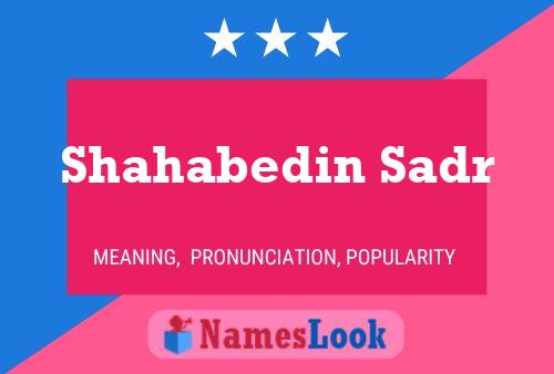 Póster del nombre Shahabedin Sadr