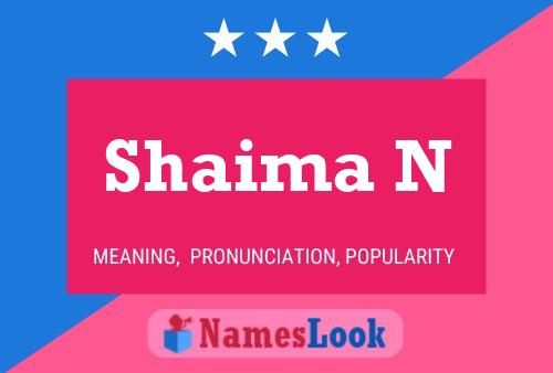 Póster del nombre Shaima N