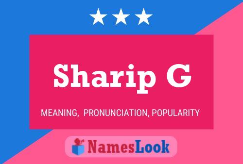 Póster del nombre Sharip G