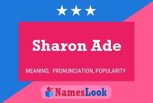 Póster del nombre Sharon Ade