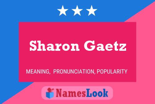 Póster del nombre Sharon Gaetz