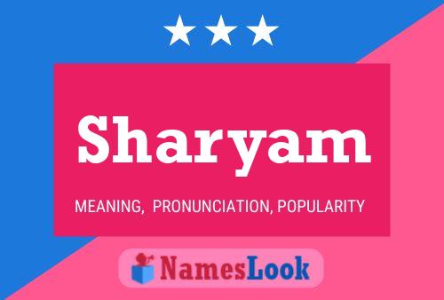 Póster del nombre Sharyam