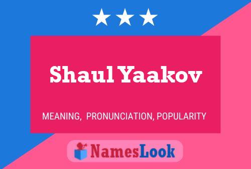 Póster del nombre Shaul Yaakov