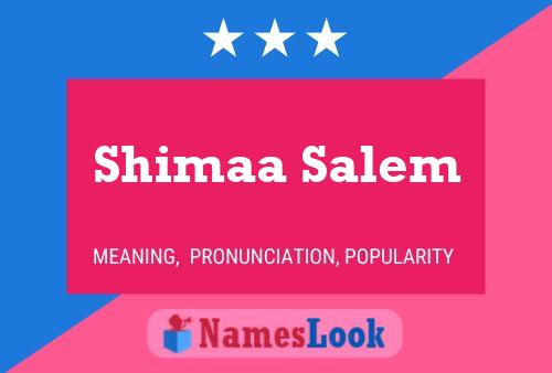 Póster del nombre Shimaa Salem