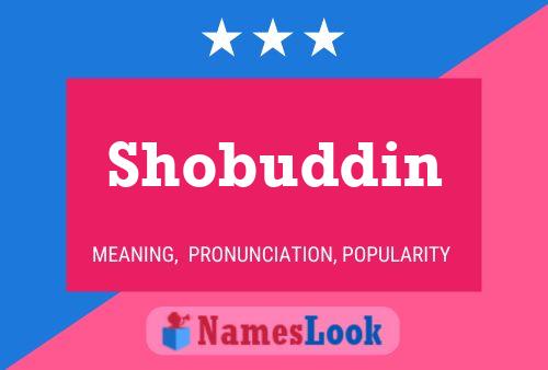 Póster del nombre Shobuddin