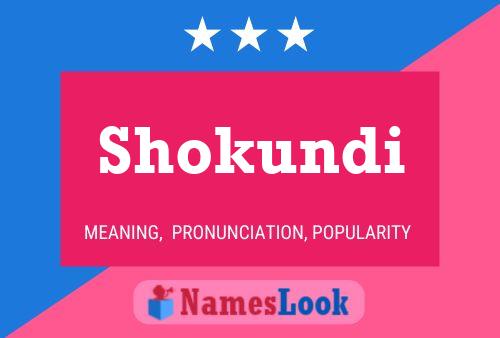 Póster del nombre Shokundi