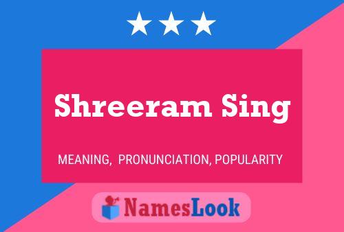 Póster del nombre Shreeram Sing