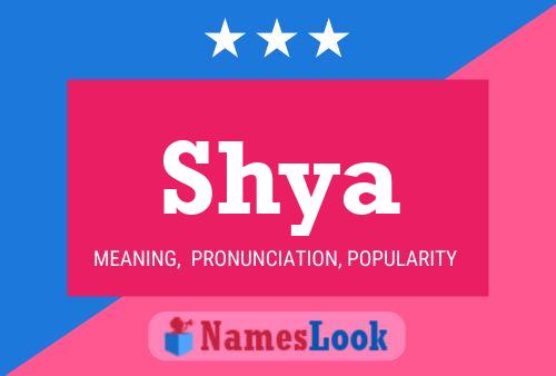 Póster del nombre Shya