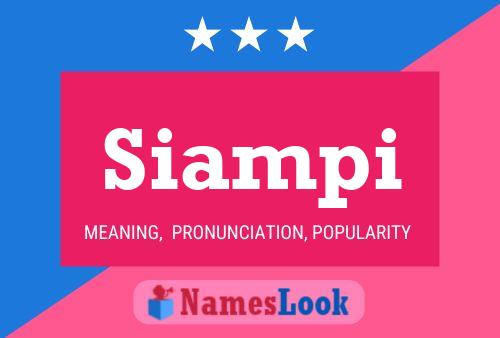 Póster del nombre Siampi