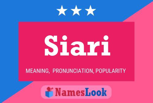 Póster del nombre Siari