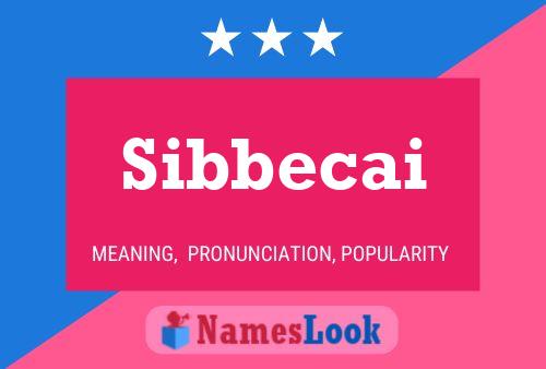 Póster del nombre Sibbecai