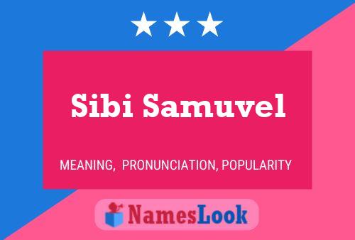 Póster del nombre Sibi Samuvel