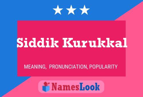 Póster del nombre Siddik Kurukkal