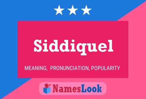 Póster del nombre Siddiquel