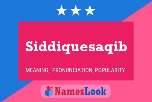 Póster del nombre Siddiquesaqib