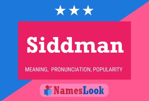 Póster del nombre Siddman