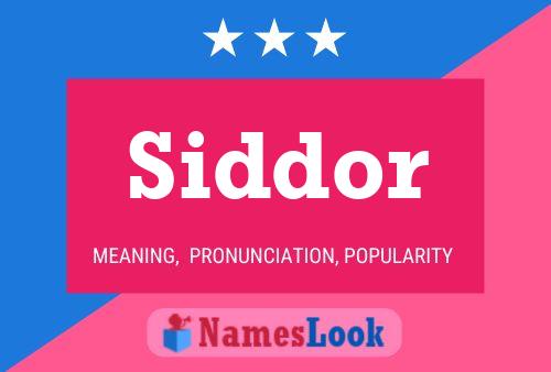 Póster del nombre Siddor