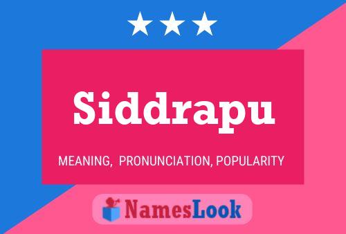 Póster del nombre Siddrapu