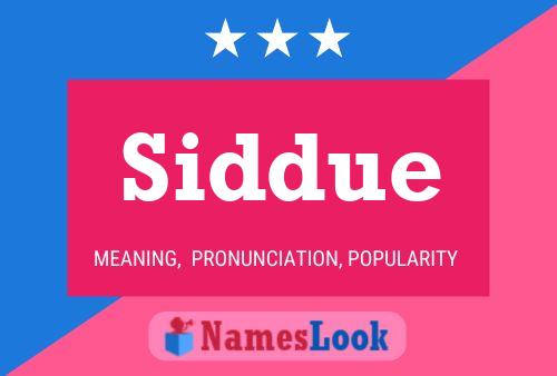 Póster del nombre Siddue