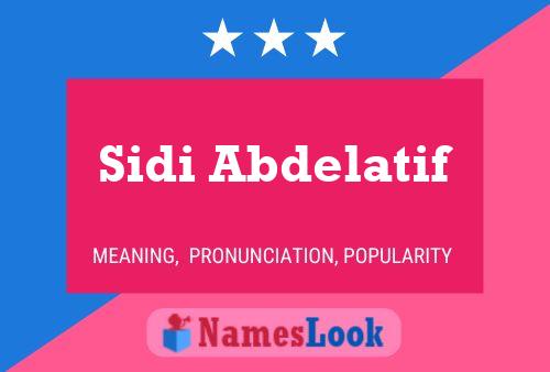 Póster del nombre Sidi Abdelatif